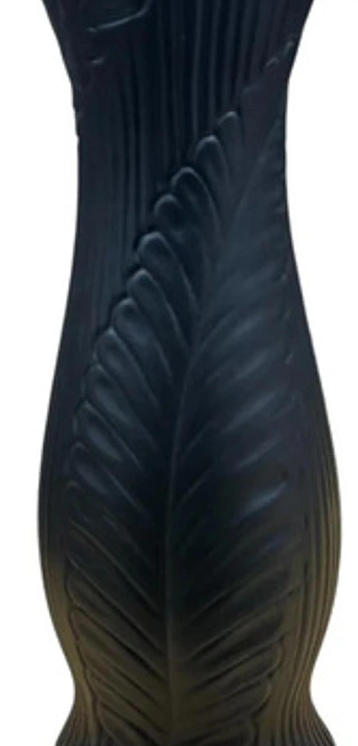Jarrón Decorativo Elegante Con Relieve Negro 3