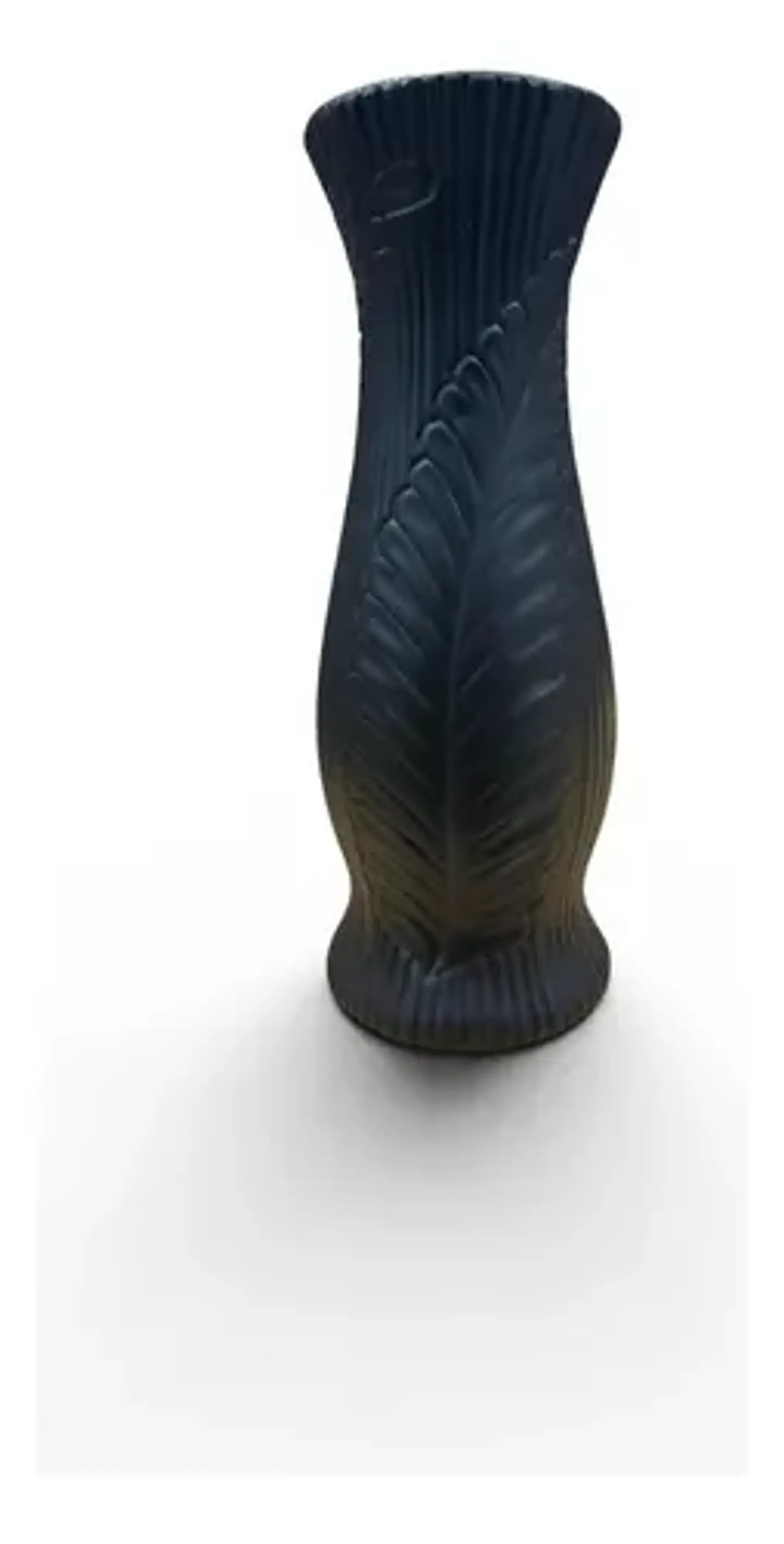 Jarrón Decorativo Elegante Con Relieve Negro 5