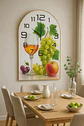 Reloj Decorativo De Pared Rectangular 59x39 Frutas - Miniatura 3