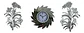 Set Decorativo De Reloj Con Flores Decorativas - Miniatura 1