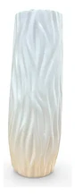 Jarrón Decorativo Moderno Con Diseño Ondulado Blanco - Miniatura 4