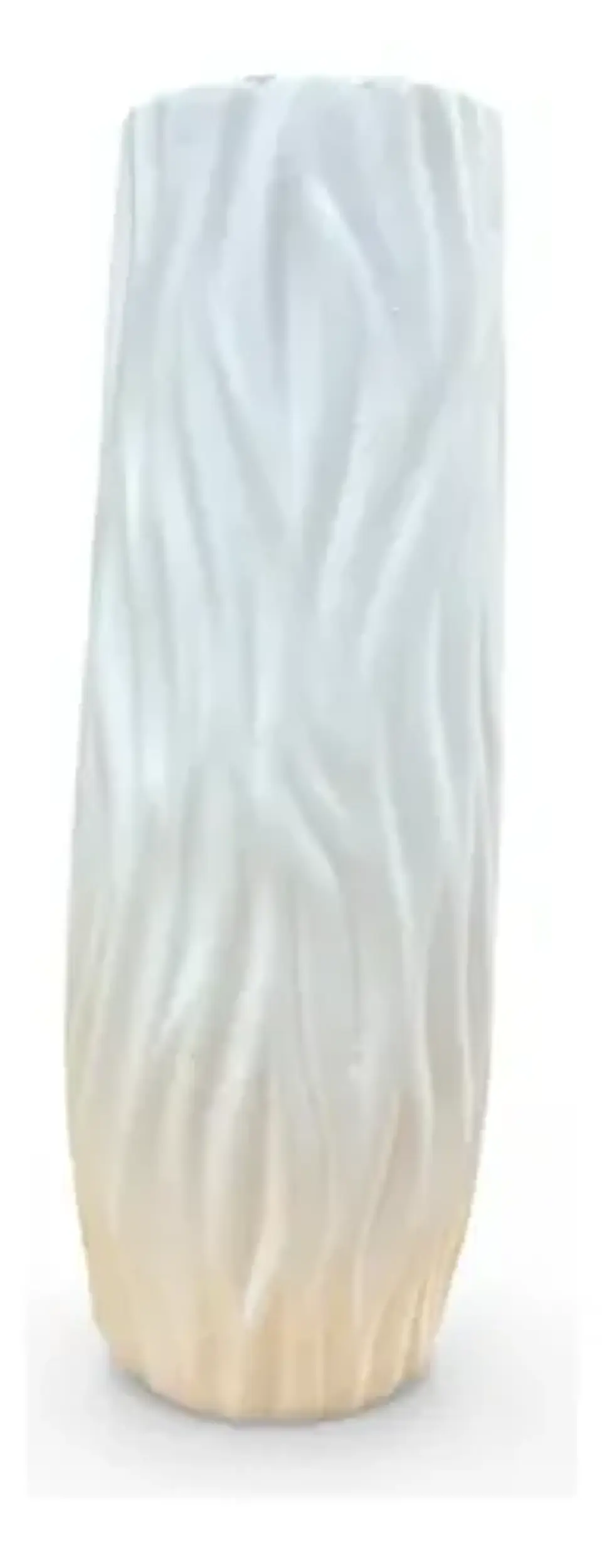Jarrón Decorativo Moderno Con Diseño Ondulado Blanco 4