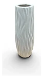Jarrón Decorativo Moderno Con Diseño Ondulado Blanco - Miniatura 6