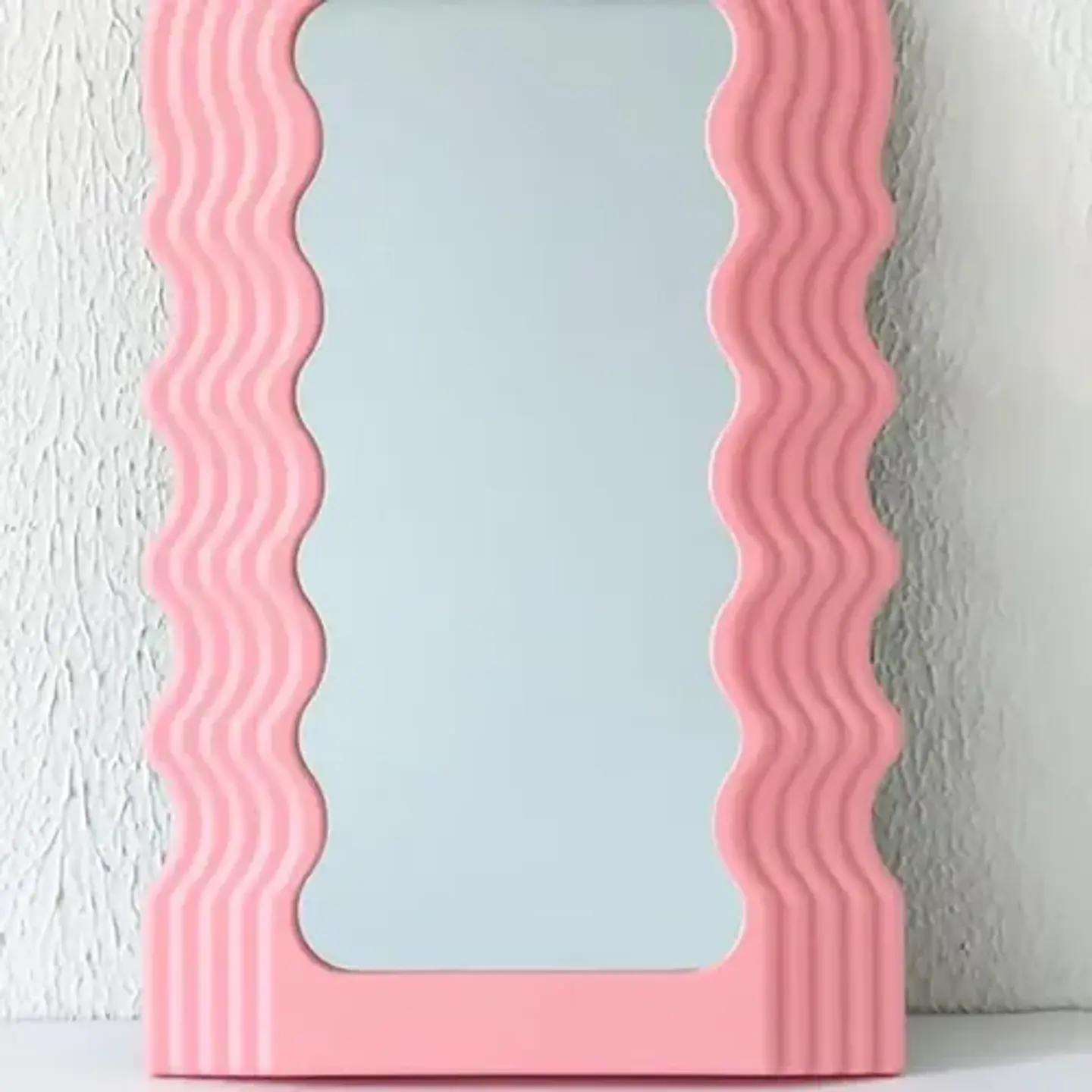 Espejo Decorativo Con Ondas Elegante De Pared 1,09x45 5
