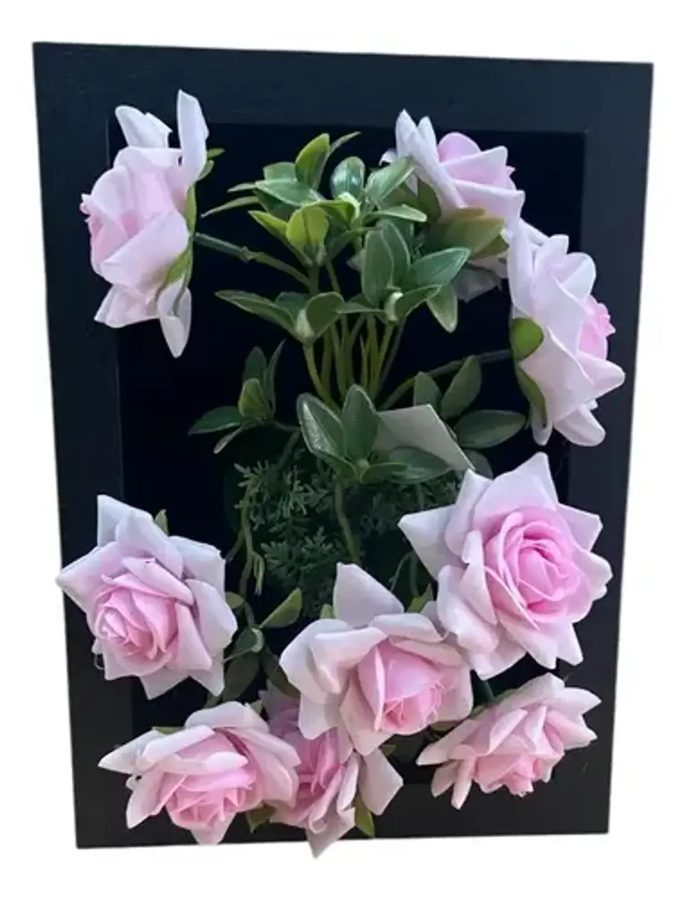 Marco Decorativo Con  Flores Que Cobran Vida Rosada 2