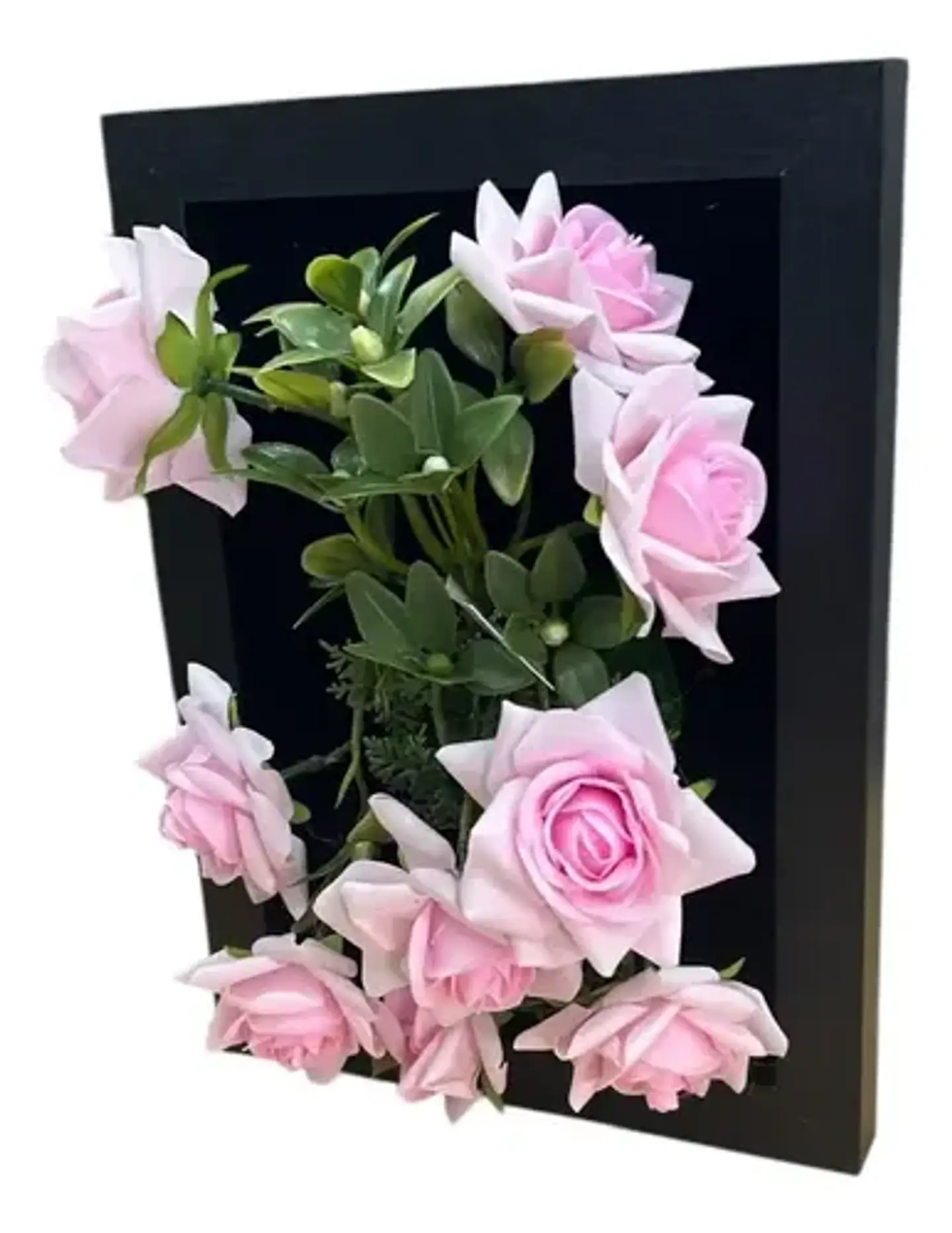 Marco Decorativo Con  Flores Que Cobran Vida Rosada 4