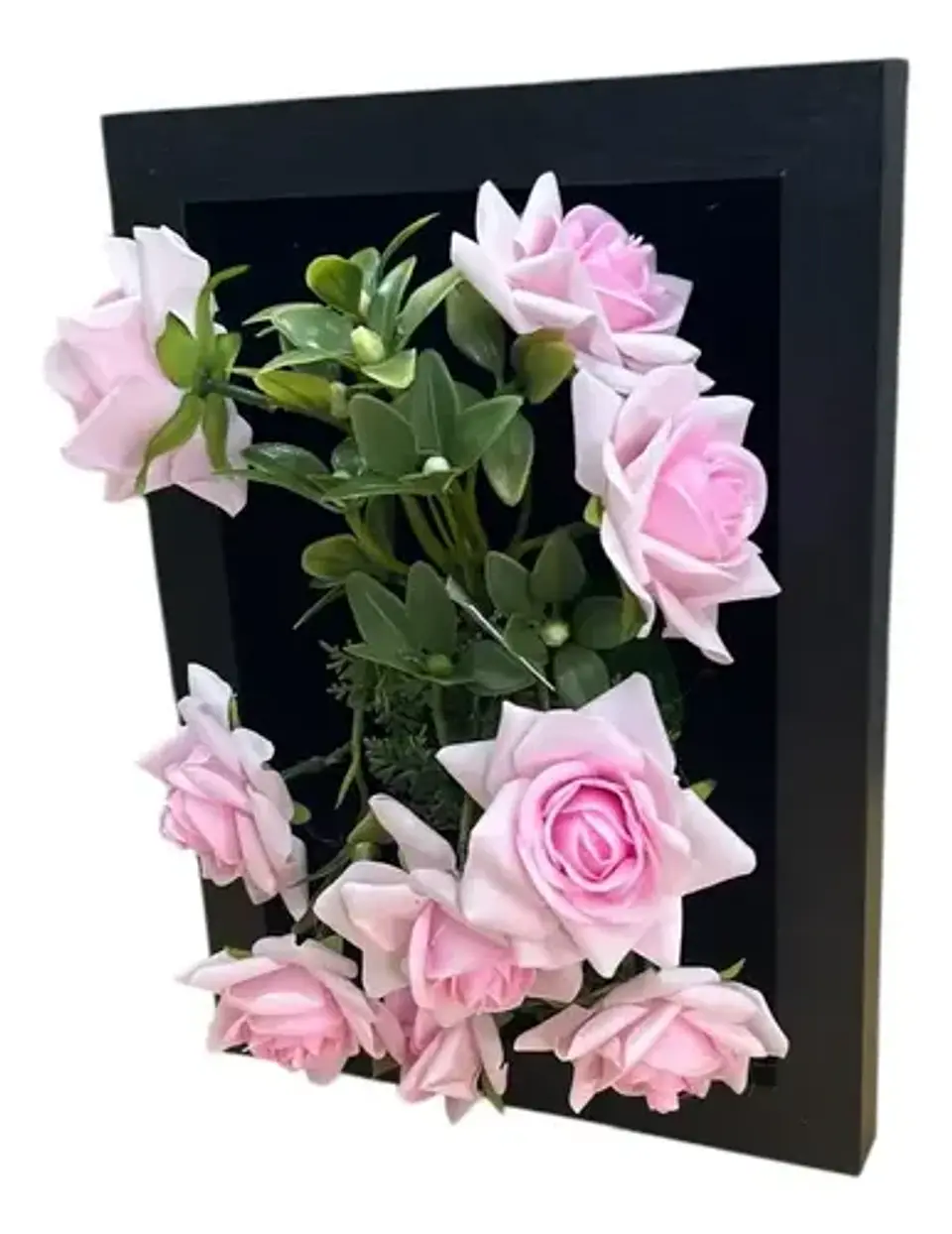 Marco Decorativo Con  Flores Que Cobran Vida Rosada 4