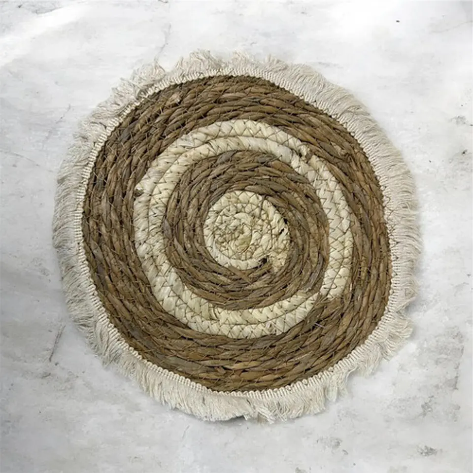 Individual Decorativo De Mimbre 26 Cm 7