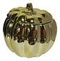 Adorno Decorativo En Forma De Calabaza Con Tapa Dorado - Miniatura 1