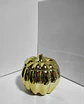 Adorno Decorativo En Forma De Calabaza Con Tapa Dorado - Miniatura 2