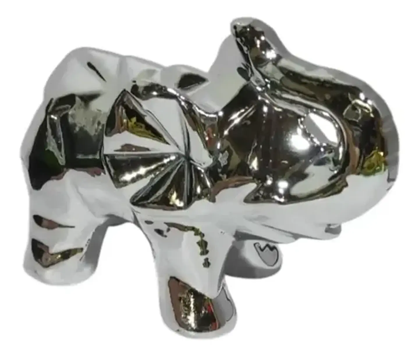 Adorno De Elefante Decorativo Elegante G Plateado 1