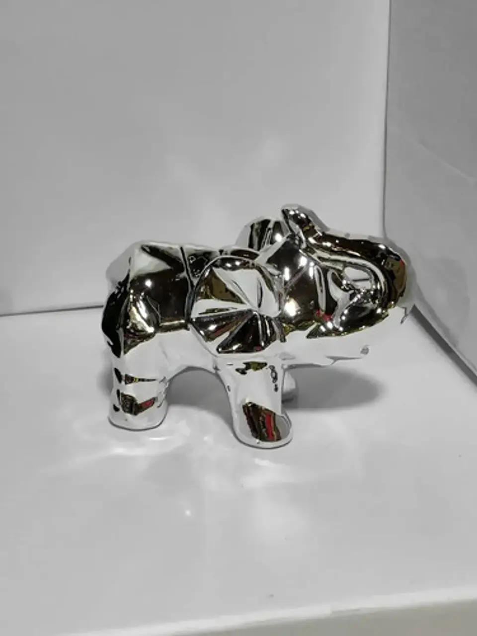 Adorno De Elefante Decorativo Elegante G Plateado 4