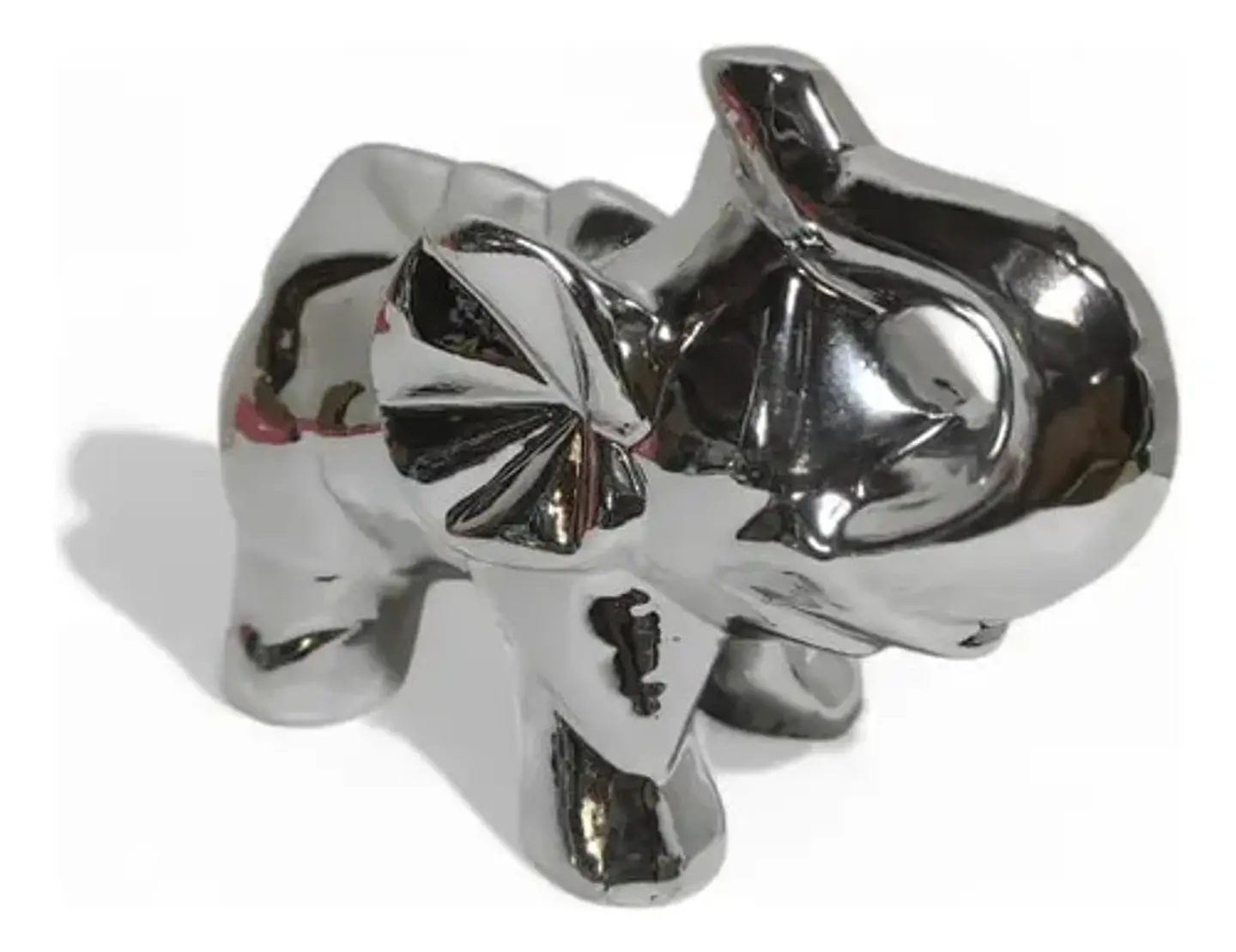 Adorno De Elefante Decorativo Elegante G Plateado 5
