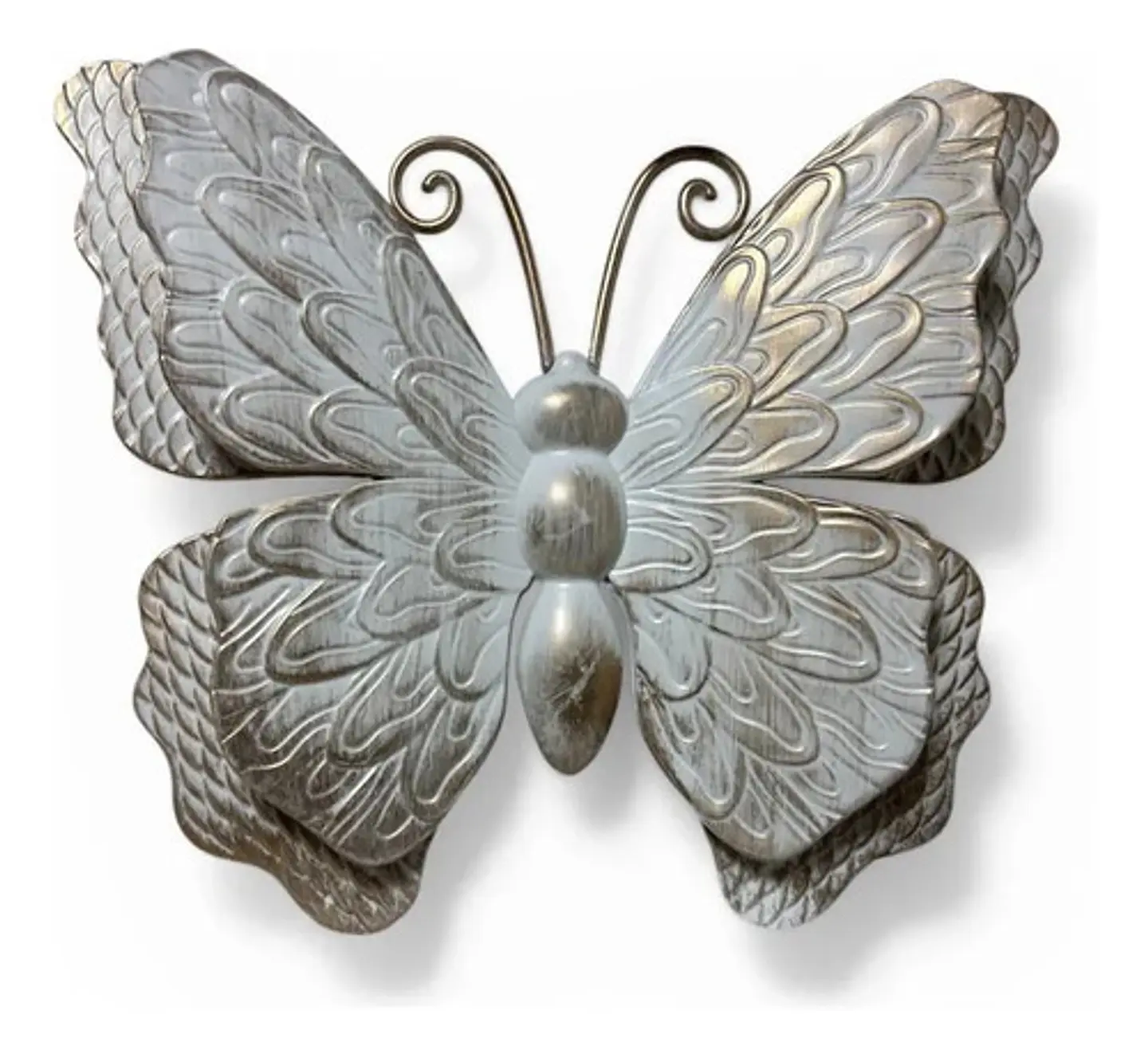 Marco De Adornos Mariposas Y Flores Elegante Blanco 2