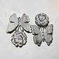 Marco De Adornos Mariposas Y Flores Elegante Blanco - Miniatura 5