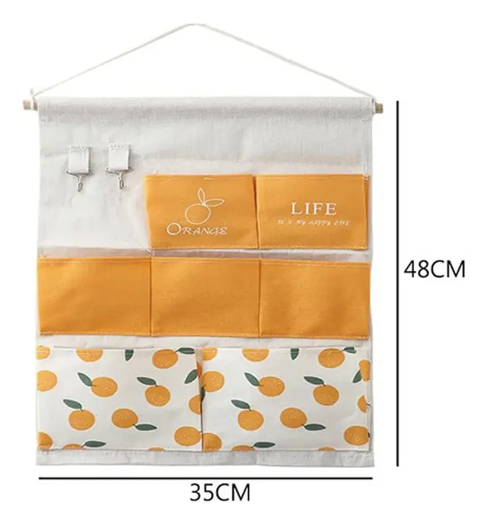 Bolsa Organizadora Para Colgar En La Pared Con Bolsillos 3