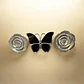 Marco En Forma De Mariposa Y Rosas En Acabado Vintage Espejo - Miniatura 3