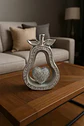 Adorno Decorativo Pera Plateado Con Corazón Brillante - Miniatura 1