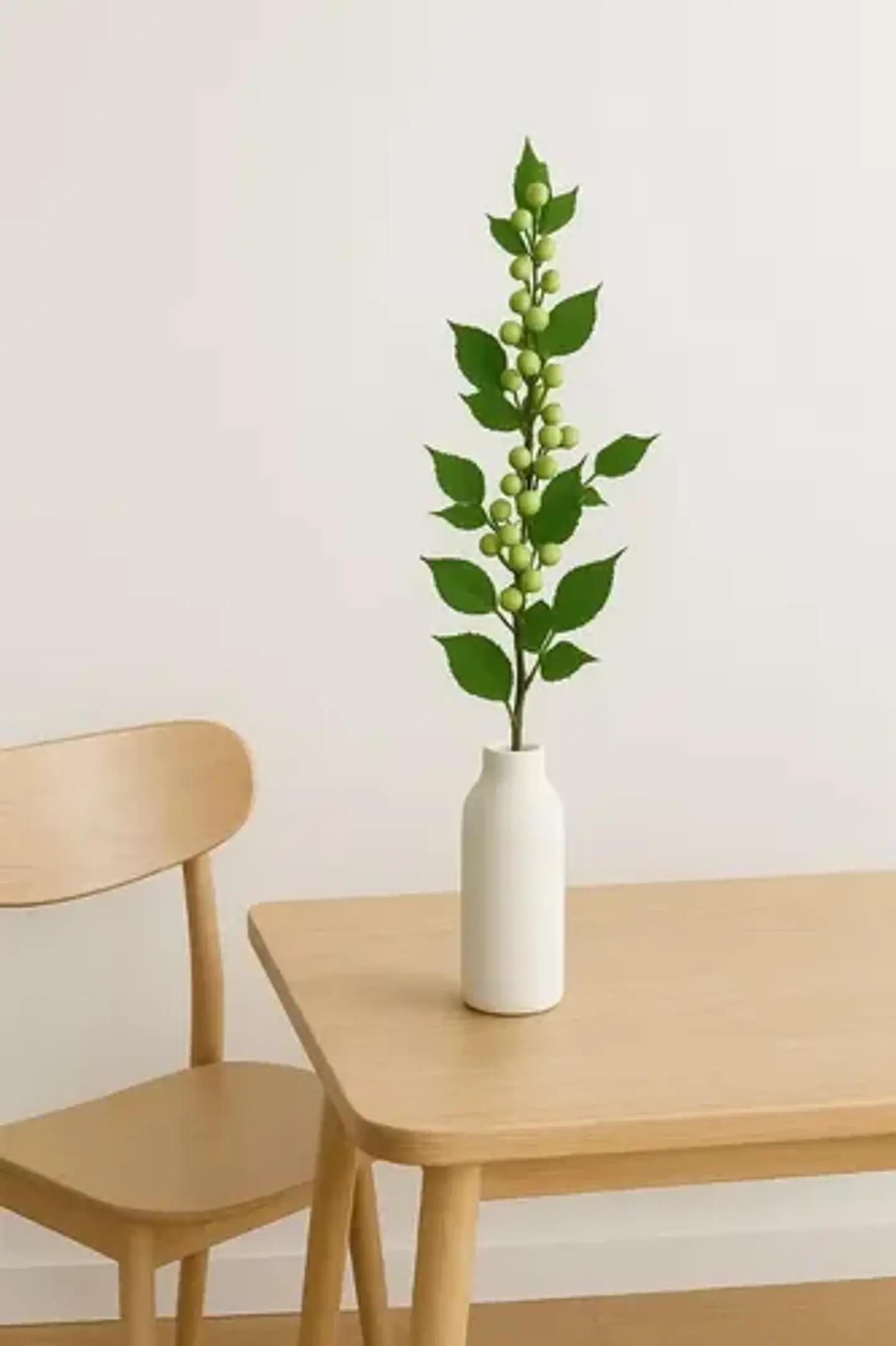 Flor Rama Hojas Artificiales Con Planta Decorativa De 60cm 3