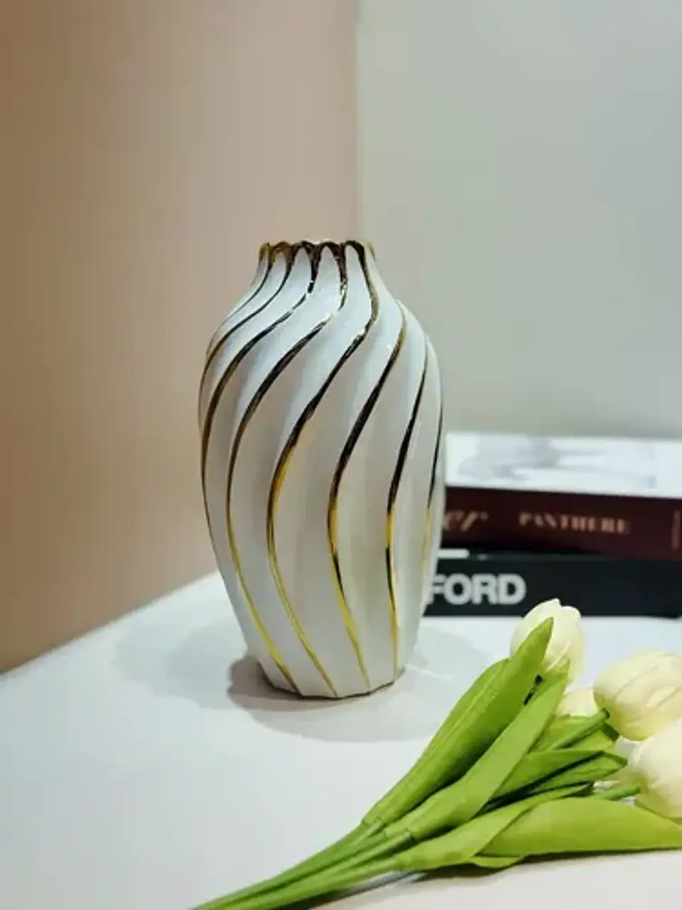 Jarron Decorativo Para Flores Artifiales Elegante 2