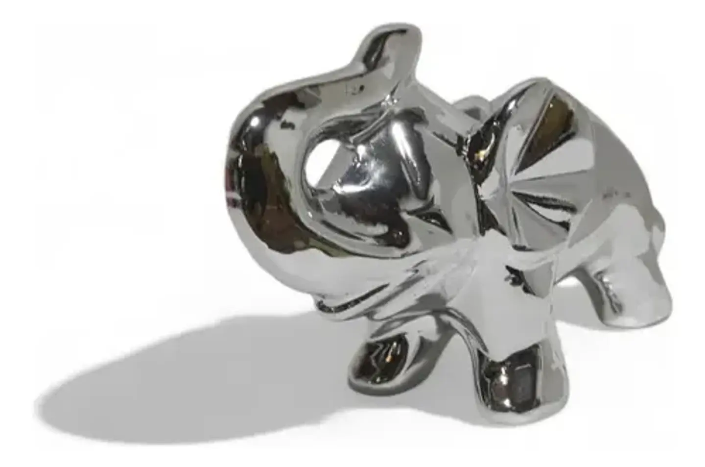 Adorno De Elefante Decorativo Elegante Pequeño Plateado 3
