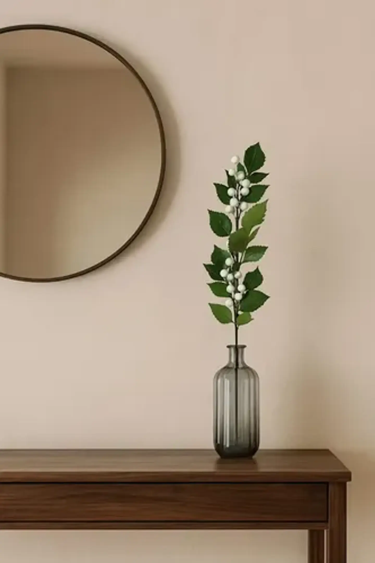 Flor Rama Hojas Artificiales Con Planta Decorativa De 60cm 3