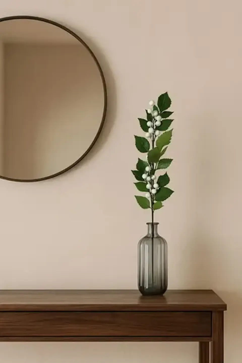 Flor Rama Hojas Artificiales Con Planta Decorativa De 60cm 3