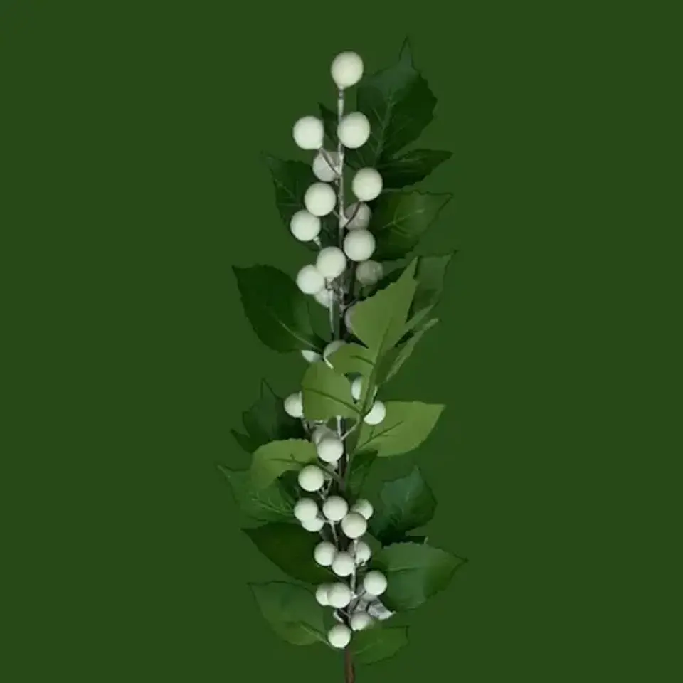 Flor Rama Hojas Artificiales Con Planta Decorativa De 60cm 6
