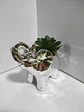 Adorno Decorativo En Forma De Elefante Con Planta Plateado P - Miniatura 2