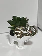 Adorno Decorativo En Forma De Elefante Con Planta Plateado P - Miniatura 6