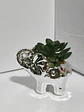Adorno Decorativo En Forma De Elefante Con Planta Plateado P - Miniatura 8