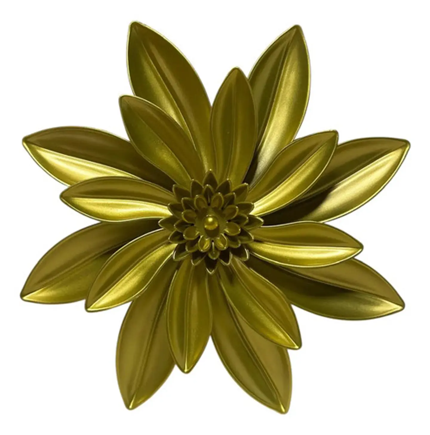 Set 4 Adornos De Pared Florales Dorados Decoración Moderna 3