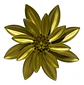 Set 4 Adornos De Pared Florales Dorados Decoración Moderna - Miniatura 3