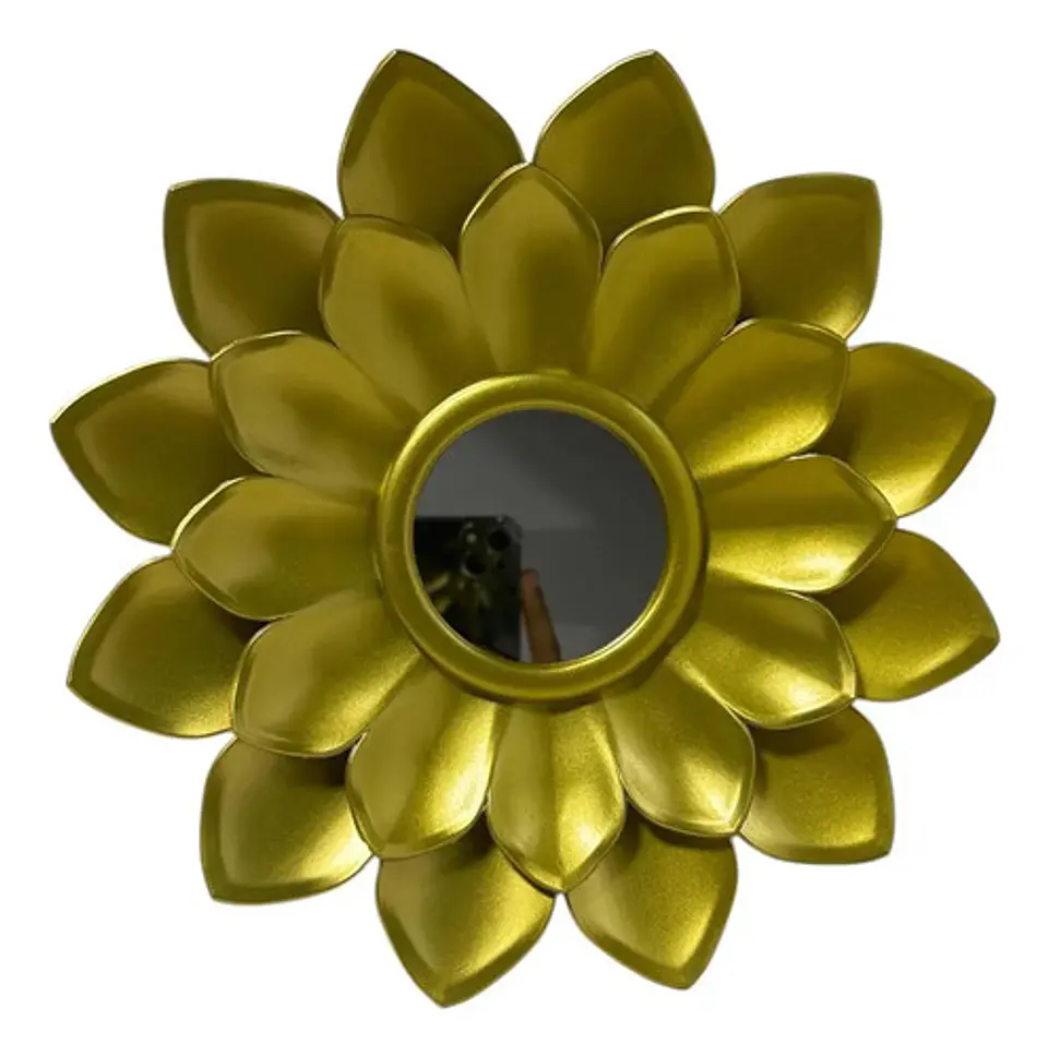 Set 4 Adornos De Pared Florales Dorados Decoración Moderna 6