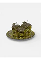 Set Decorativo De Manzanas Doradas Con Bandeja - Miniatura 4