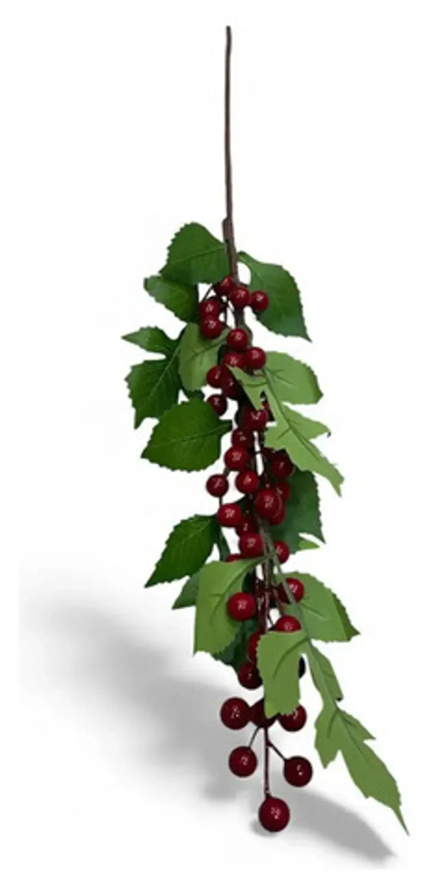 Flor Rama Hojas Artificiales Con Planta Decorativa De 60cm 3