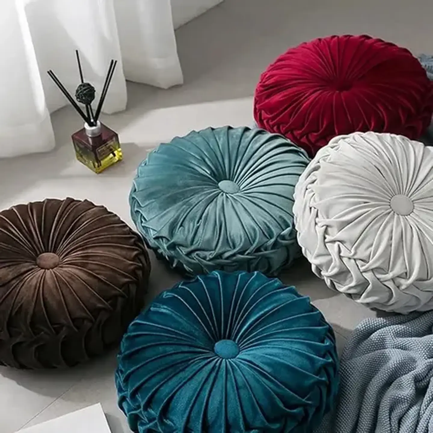 Cojín Redondo Velvet 38 Cm Decorativo 6 Unidades 4