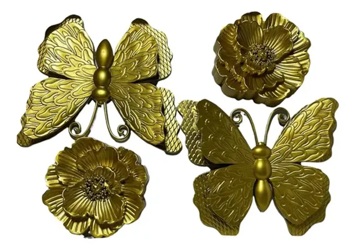 Marco De Adornos Mariposas Y Flores Elegante 4