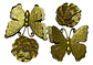 Marco De Adornos Mariposas Y Flores Elegante - Miniatura 4