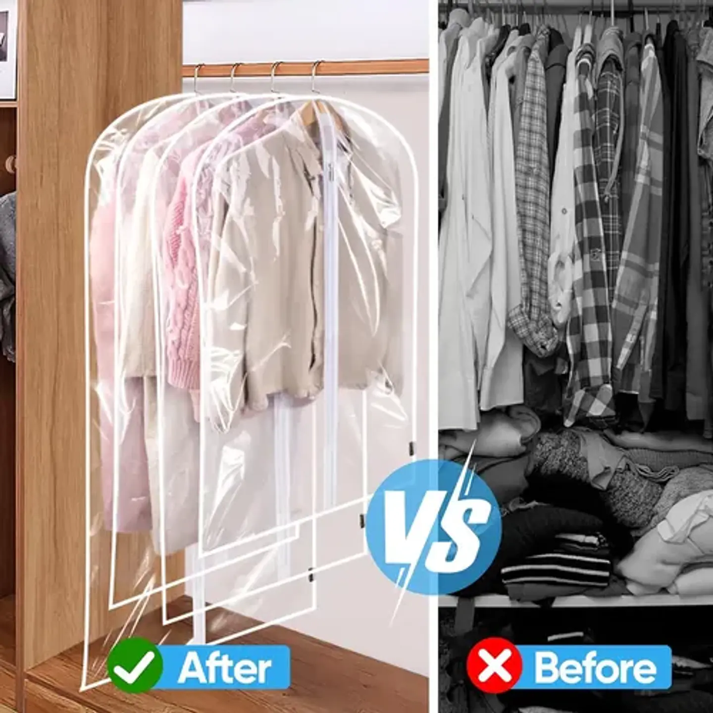 Fundas Bolsas Transparentes Para Ropa Organizador 4 Unidades 9