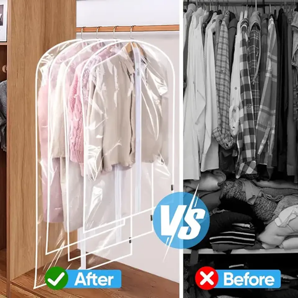 Fundas Bolsas Transparentes Para Ropa Organizador 4 Unidades 9