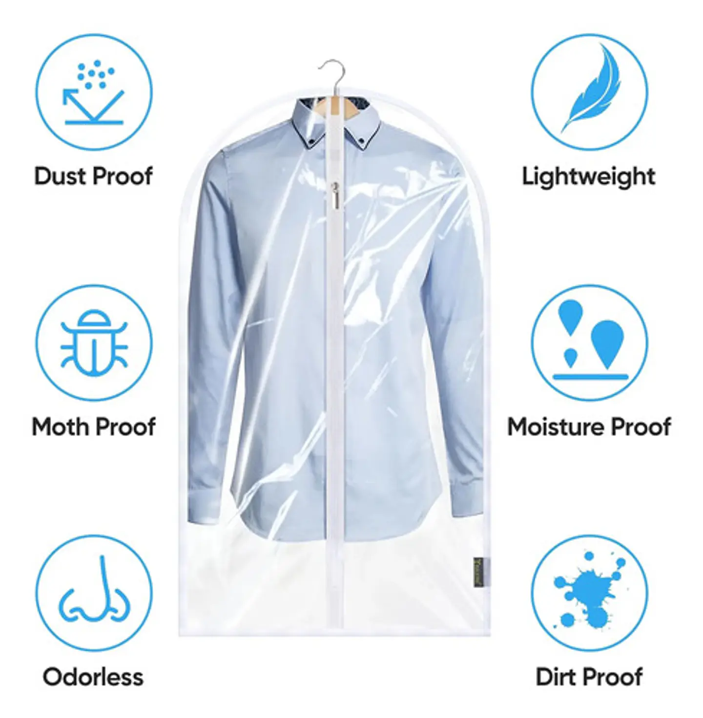 Fundas Bolsas Transparentes Para Ropa Organizador 4 Unidades 10