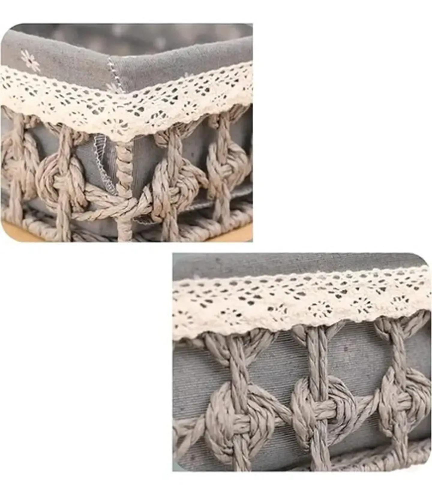 Cesta De Almacenamiento De Estilo Rustico Pack 3 6