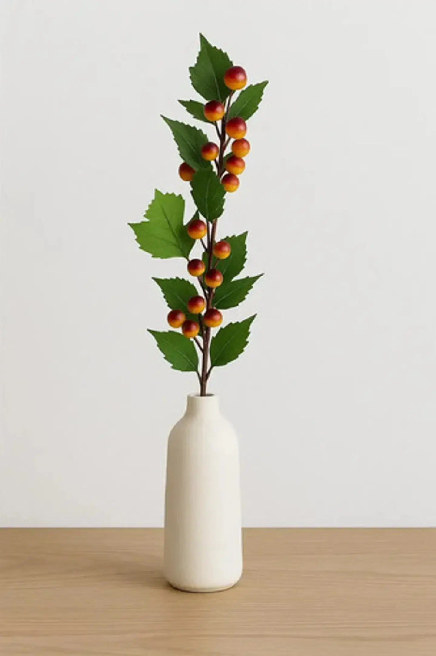 Flor Rama Hojas Artificiales Con Planta Decorativa De 60cm 4