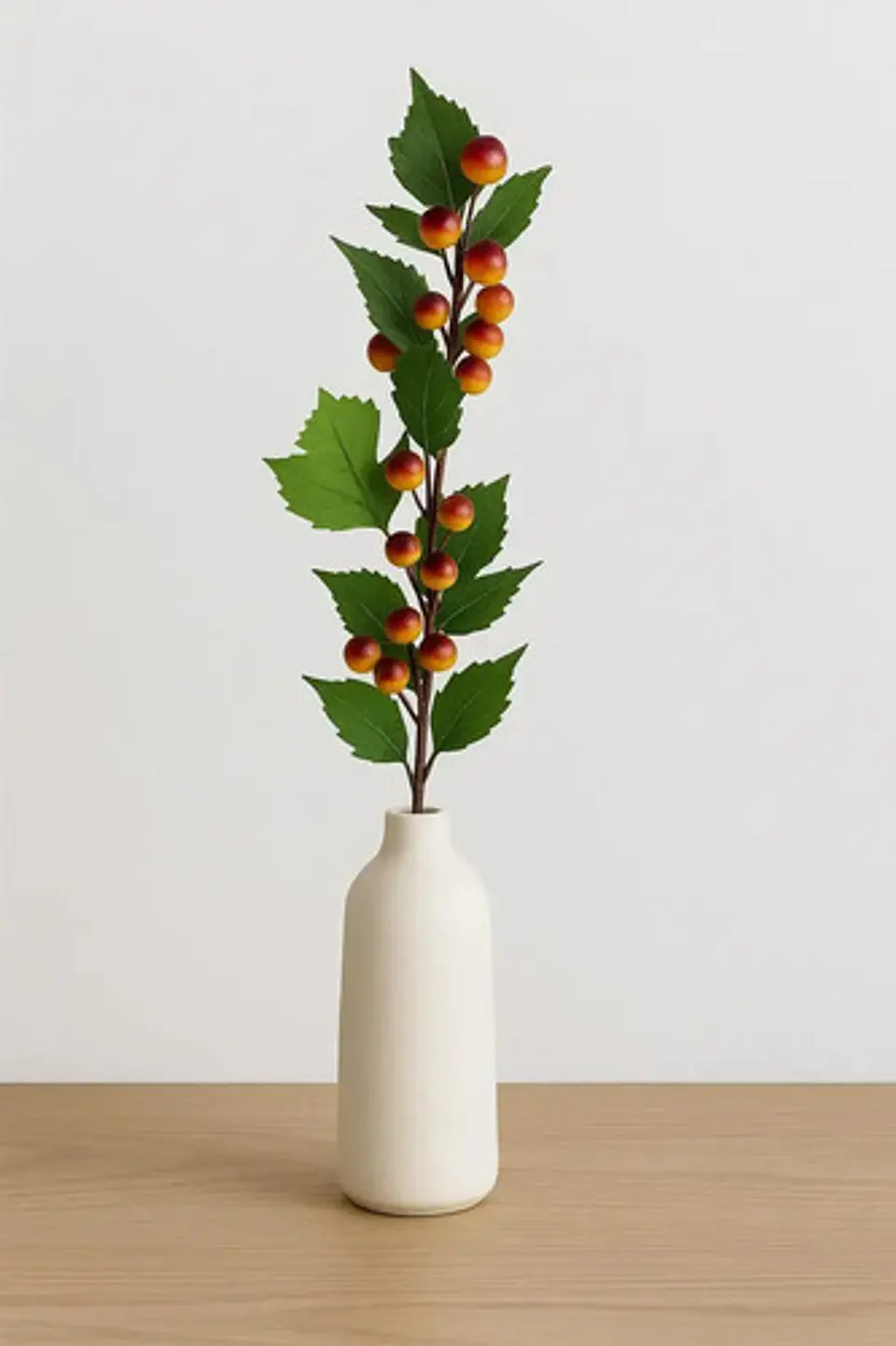 Flor Rama Hojas Artificiales Con Planta Decorativa De 60cm 4