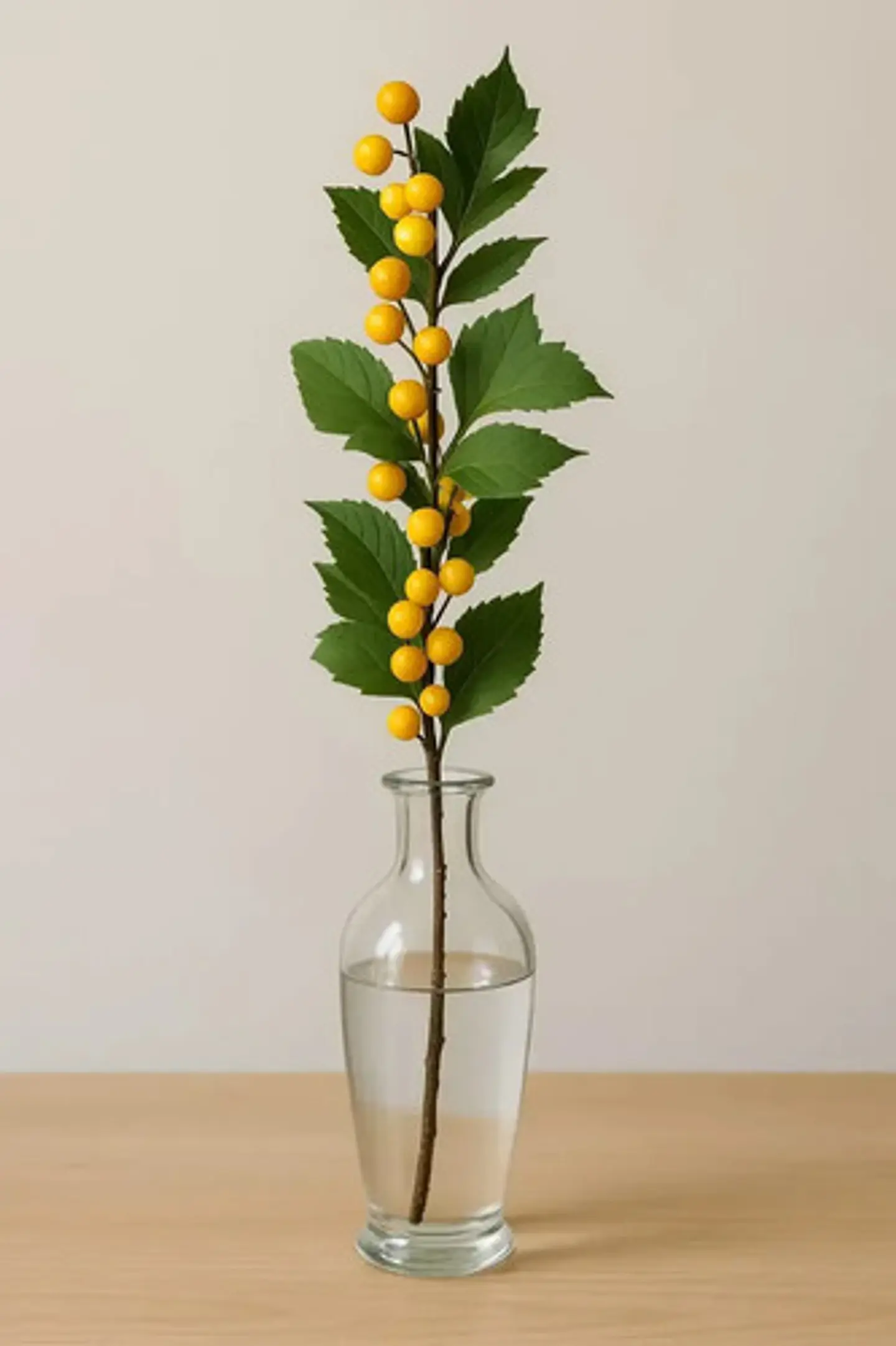 Flor Rama Hojas Artificiales Con Planta Decorativa De 60cm 3