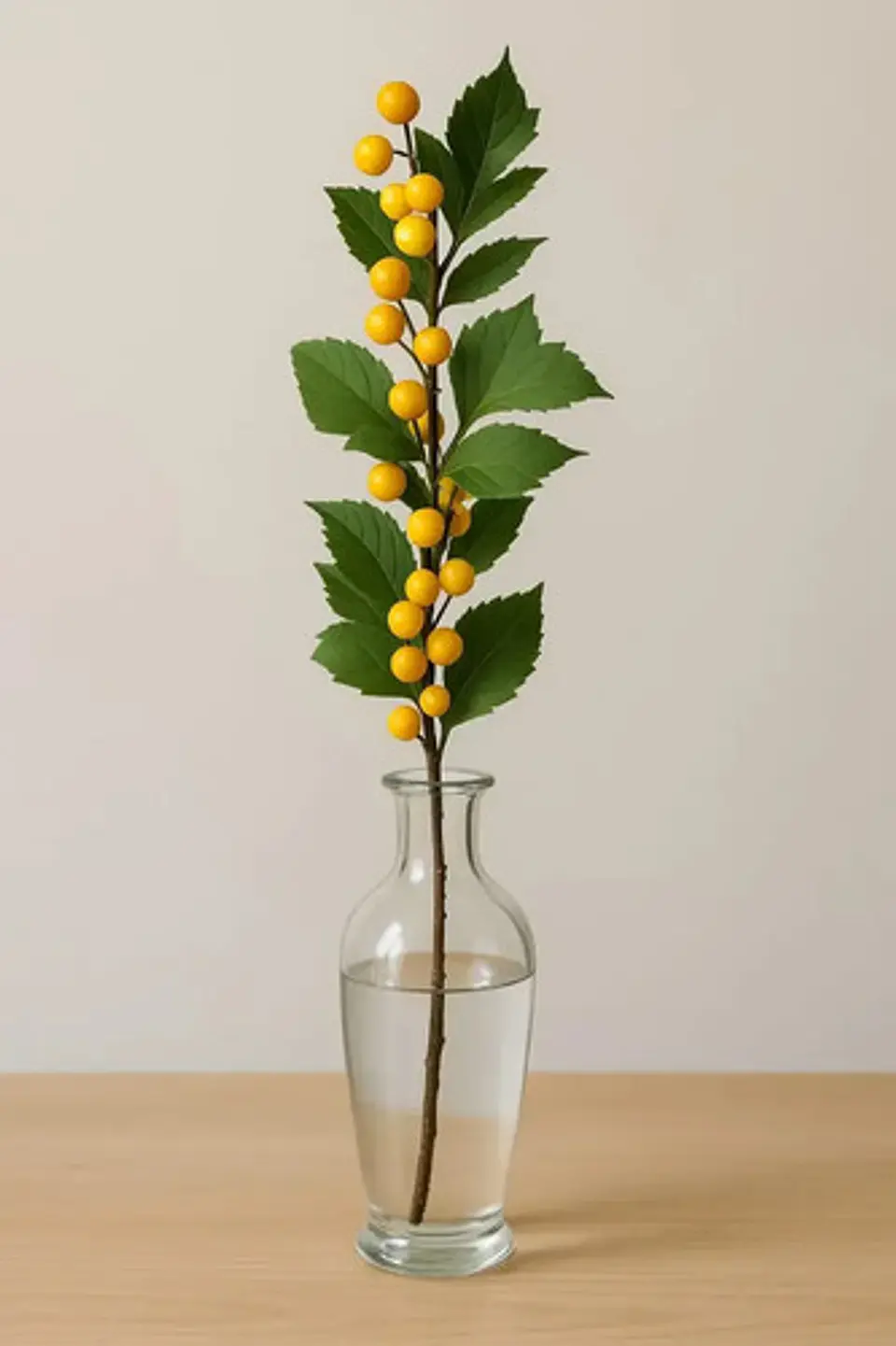 Flor Rama Hojas Artificiales Con Planta Decorativa De 60cm 3