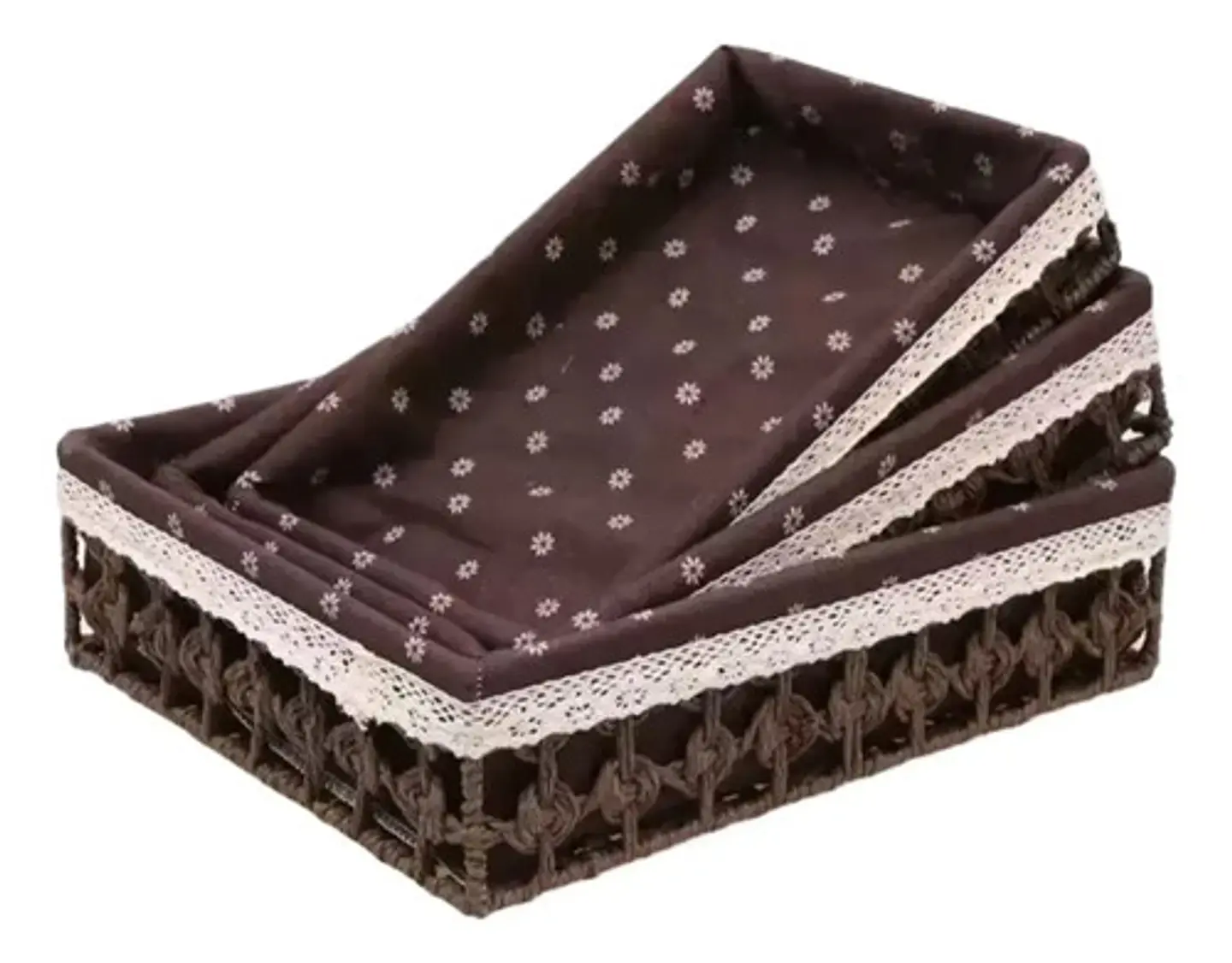 Cesta De Almacenamiento De Estilo Rustico Pack 3 1