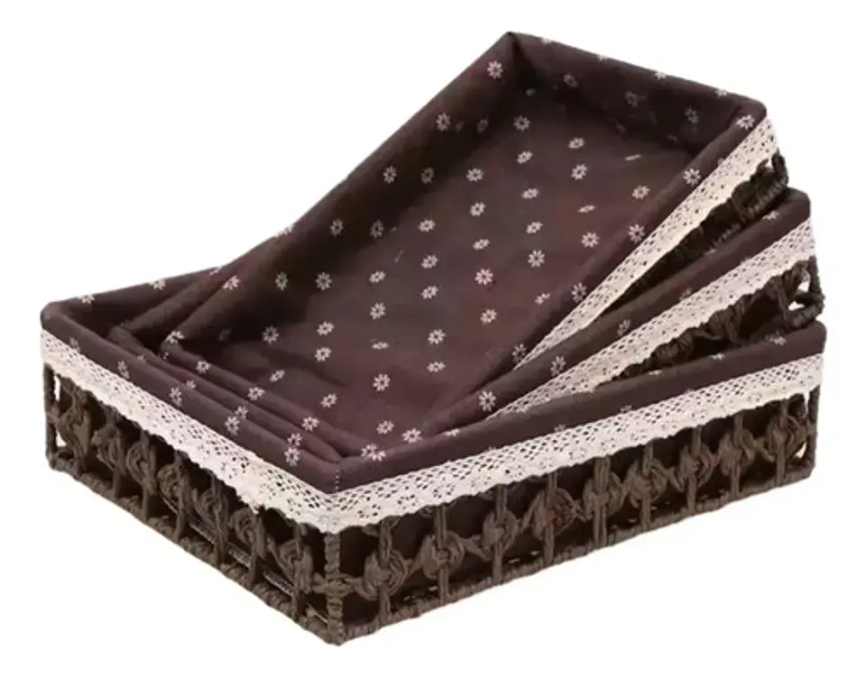 Cesta De Almacenamiento De Estilo Rustico Pack 3 1