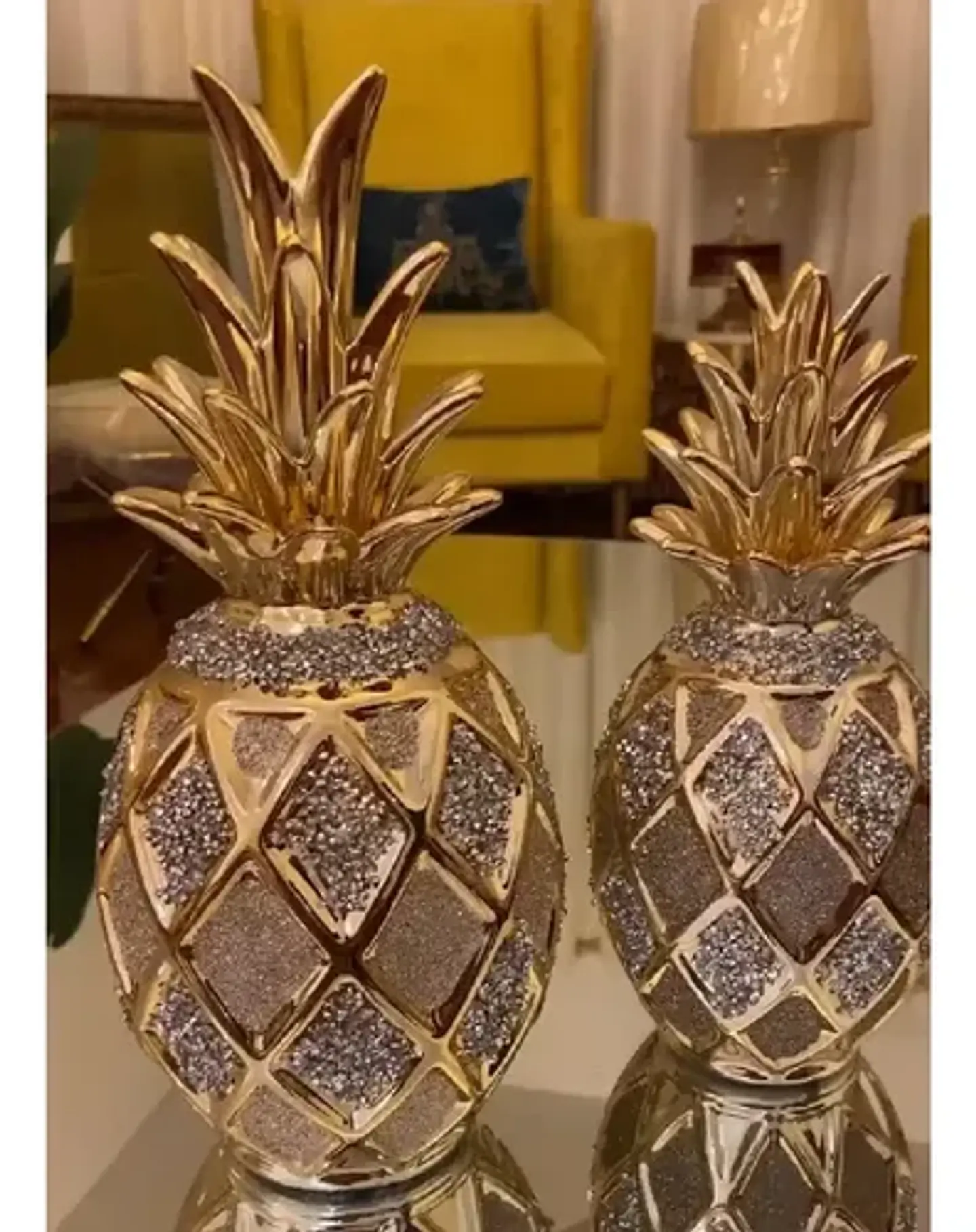 Adorno Decorativo En Forma De Piña 33cm 5